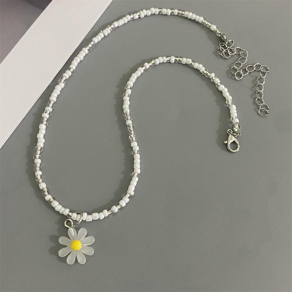 1 PC Colorful Rice Beads Handmade Choker Necklace For Girl Women Spring Summer Holiday Necklace Gift Neck Jewwelry
