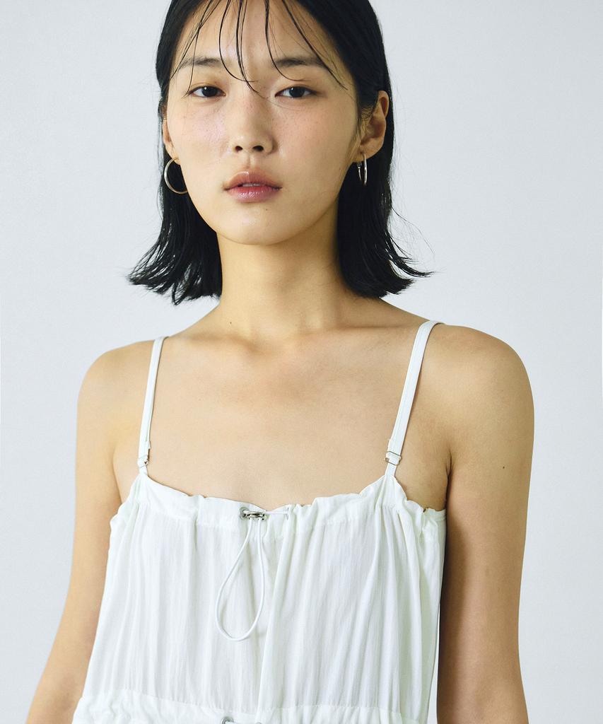 Nigaennikol String Cargo Detail Dress_Ivory