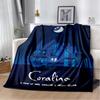 New Coraline Horror Cartoon Gift Soft Flannel Blanket,Throw Blanket Comfortable Blanket for Beds Sofa Home Bedroom Kids