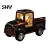 Vintage Christmas Decoration Retro Pickup Truck Night Light with Snow Lantern, Battery Decorative for Kids Operated LED Lamp Home Bedroom, Holiday