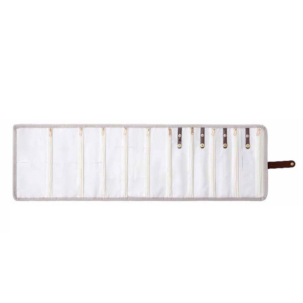 Kompakter Flanell Schmuckorganisator PVC Ringe Halsketten Aufbewahrungstasche Armbänder