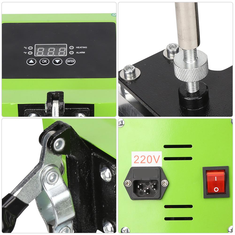 1Ton Dual Heating Plates Digital LCD Manual Heat Press Machine