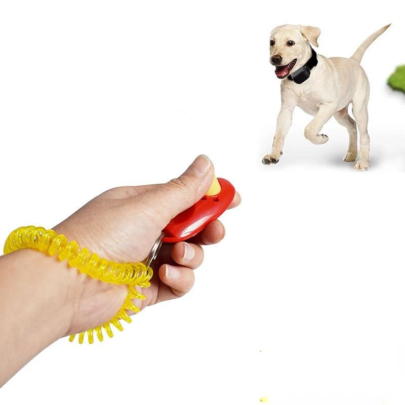 Hot Sale Portable Dog Button Clicker Sound Trainer Pet Training Tool Wrist BAccessory Pet Products Accessories Dog cat Supplies