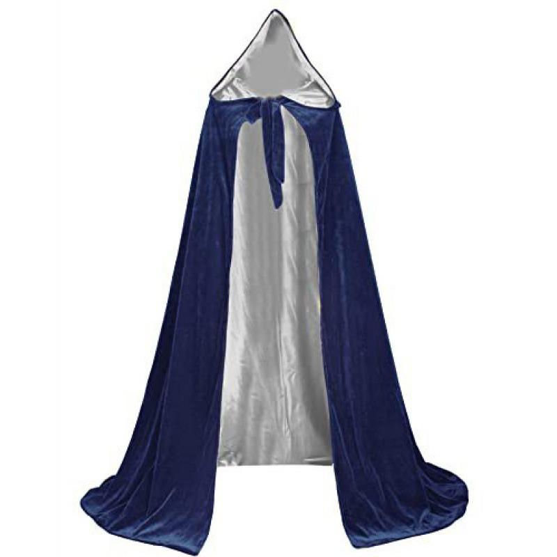 Women Halloween Solid Color Cape Long Cloak Cosplay Party Costume Casual Gothic Stage Dress Up Cape For Festival