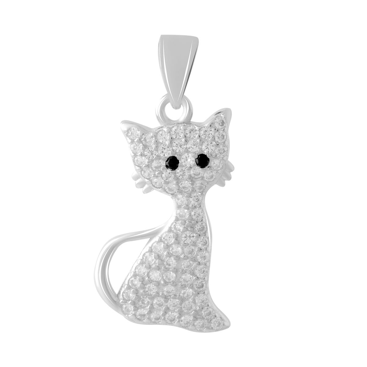 

Срібна каблучка з фіанітами (2080572) білий