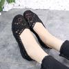 Spring and summer old north cloth shoes women's breathable mesh single shoes lace hollow soft sole women's shoes flat-soled beanie shoes maternity sh