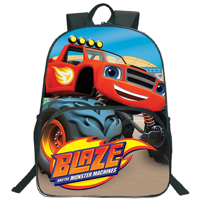 Blaze And The Monster Machines Children's Backpack Schoolbag Boys Girls Backpack Students Large Capacity Travel Bookbag Mochila