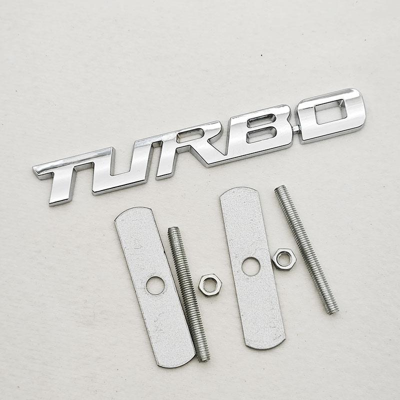Car Sticker Turbocharged Turbo Metal Alloy 3D Metal Badge Car Modification Accessories Rear Trunk Side Fender Marking Decorative