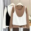 Plus Size Fake Two Piece Korean Style Long Sleeve Knitted Sweater For Women
