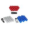 20PCS Wheel Lug Nut Covers Colorful Nylon Cap Nuts Universal Accessory Kit for Car Wheels Repair and Decoration