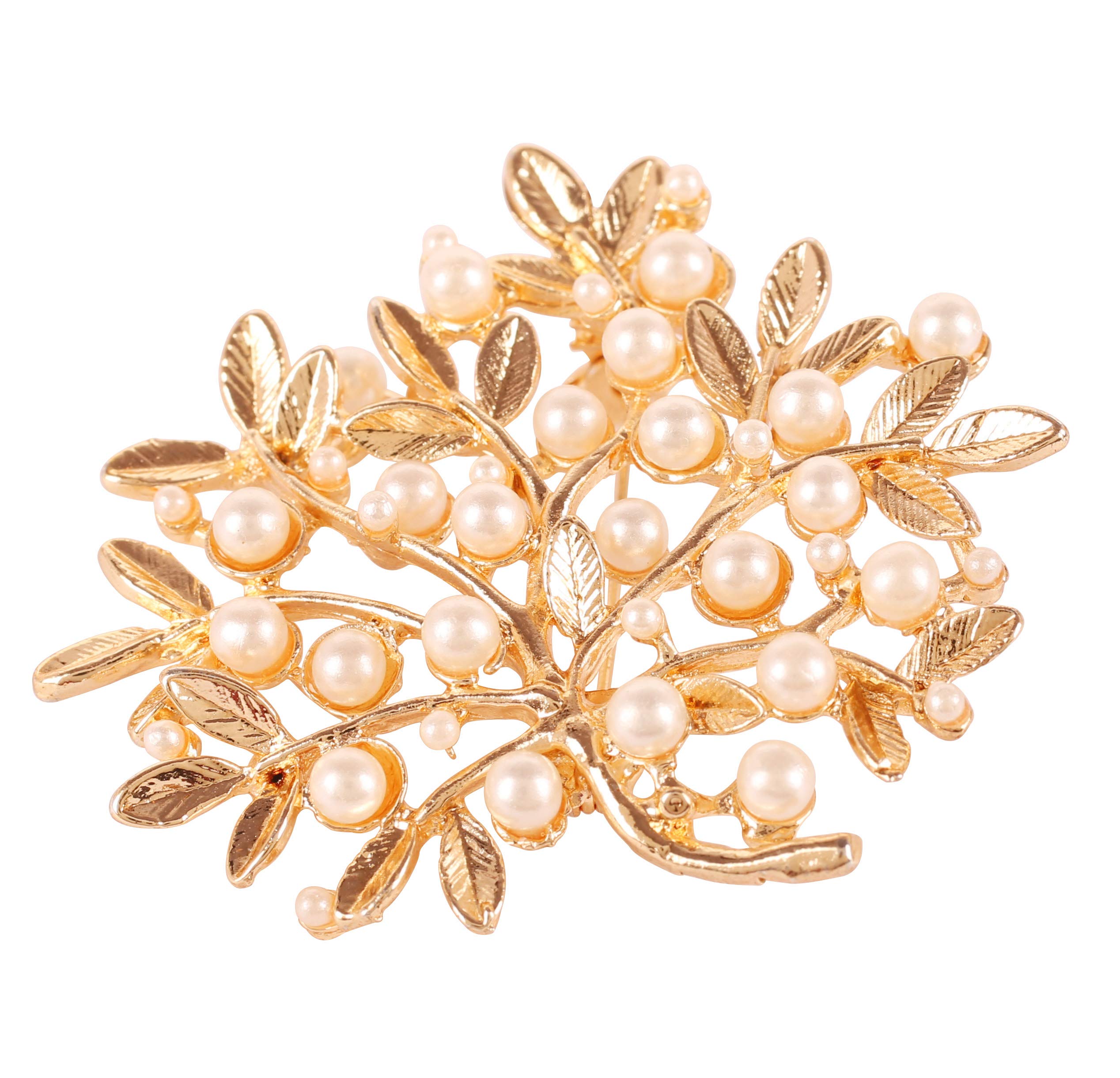 

Touchstone Indian Bollywood Handcrafted Designer Jewelry Brooch Lapel Pin Gold or Silver Tone for No Gems Women, Rhinestone,