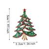 Zinc Zinc Alloy Christmas Tree Brooch Shiny Xmas Holiday Jewelry Festive Lapel Pin  Xmas Gifts
