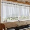 Lace Mesh Short Curtains White Decorative Curtains