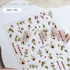 Chinese Style Nail Sticker Nail Decals Embossed Self Adhsive Sticker Chinese Bamboo for Women Girls DIY Nails Manicure