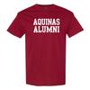 Aquinas Saints Basic Block Alumni - Collegiate Sports Team T Shirt - Garnet
