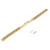 10mm AntiRust Stainless Steel Watch Strap Replacement Watch Band Strap Accessory for Watchmaker(Gold )