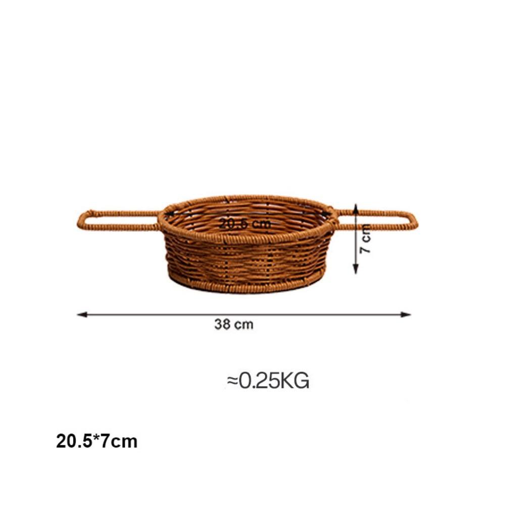 Härte Rattan Obstschale Krimskrams-Organizer Tragbarer Aufbewahrungskorb Handgewebter Brotaufbewahrungskorb