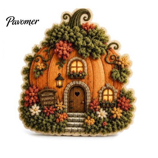 Miniature Village Making Set 3D House Theme Fabric Punch Needle Kit for Beginners & Adults, Complete DIY Healing Handmade Hobby Embroidery Kit,