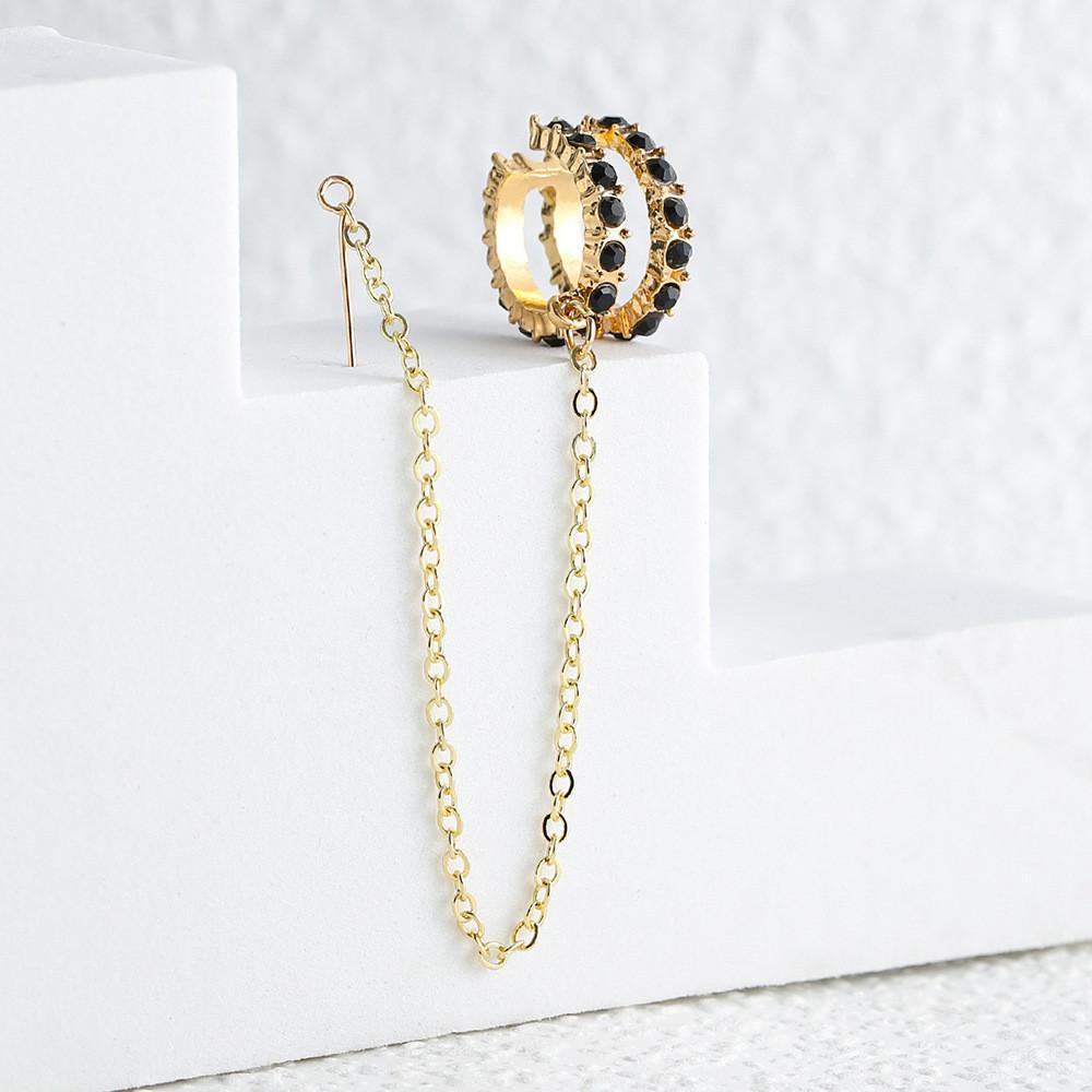 Creative Fashionable Chain Stud Earrings Simple Geometric Jewelry Ear