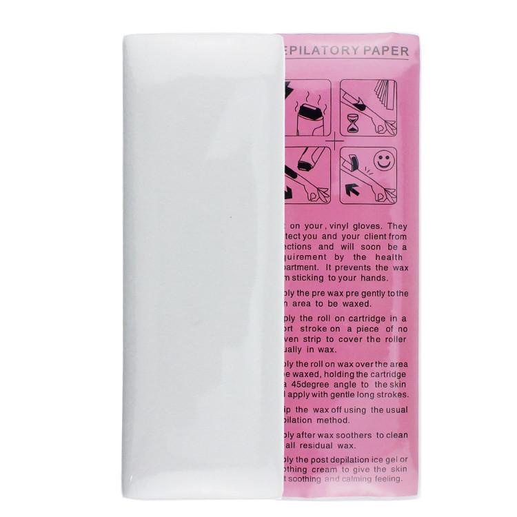 Disposable Double-Sided Non-Woven Wax Strips for Hair Removal - 100 Sheets/Pack