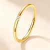 Elegant Full Circle Heart Ring: Fade-Resistant Gold Vacuum-Plated Titanium Steel, Korean Style Couple Ring, Women's Jewelry.