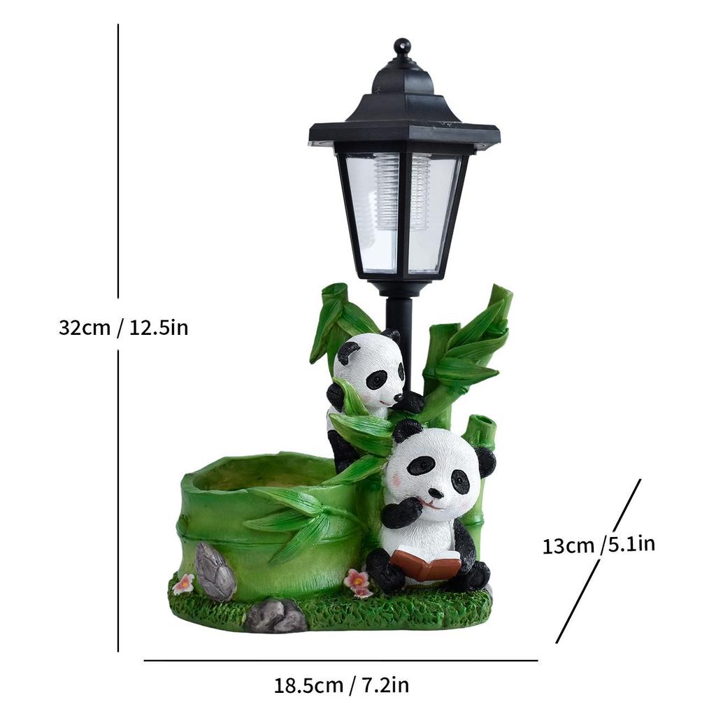 Solar-Powered Puppy Figurine: Outdoor Resin Garden Decoration