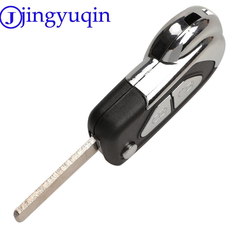 Jingyuqin Remote 2buttons Flip Folding Car Key Shell Case Fob Cover For Citroen DS3 Uncut VA2 Key Blade Housing Cover