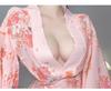 Elegant Sakura Yukata Kimono Bathrobe: Large Pajamas, Cozy Nightdress, Sexy Lingerie