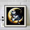 5D DIY Diamond Painting Decorative Skeleton on The Moon Full Round Drill Scenery Diamond Embroidery Cross Stitch Kits Home Decor Gift
