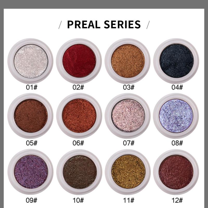 12 Colors Monochrome Potato Mashed Eyeshadow Glitter Shimmer Shining Lasting Matte Metallic Eye Shadow Cosmetic