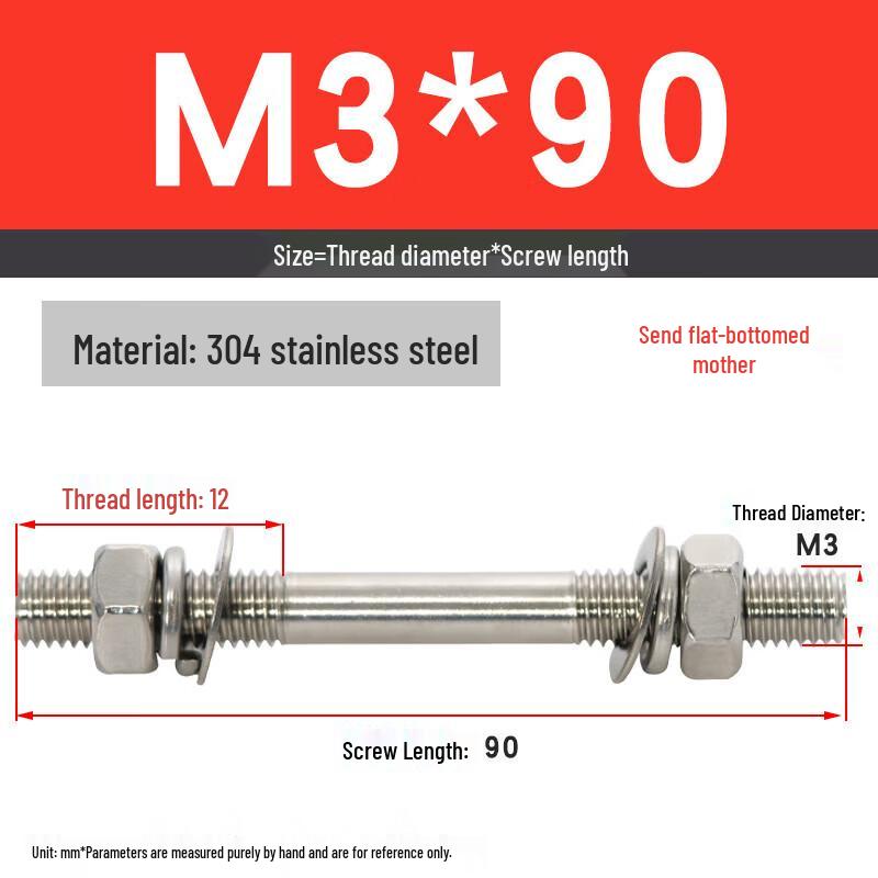 304 Stainless Steel Double-Ended Stud Bolt Kit