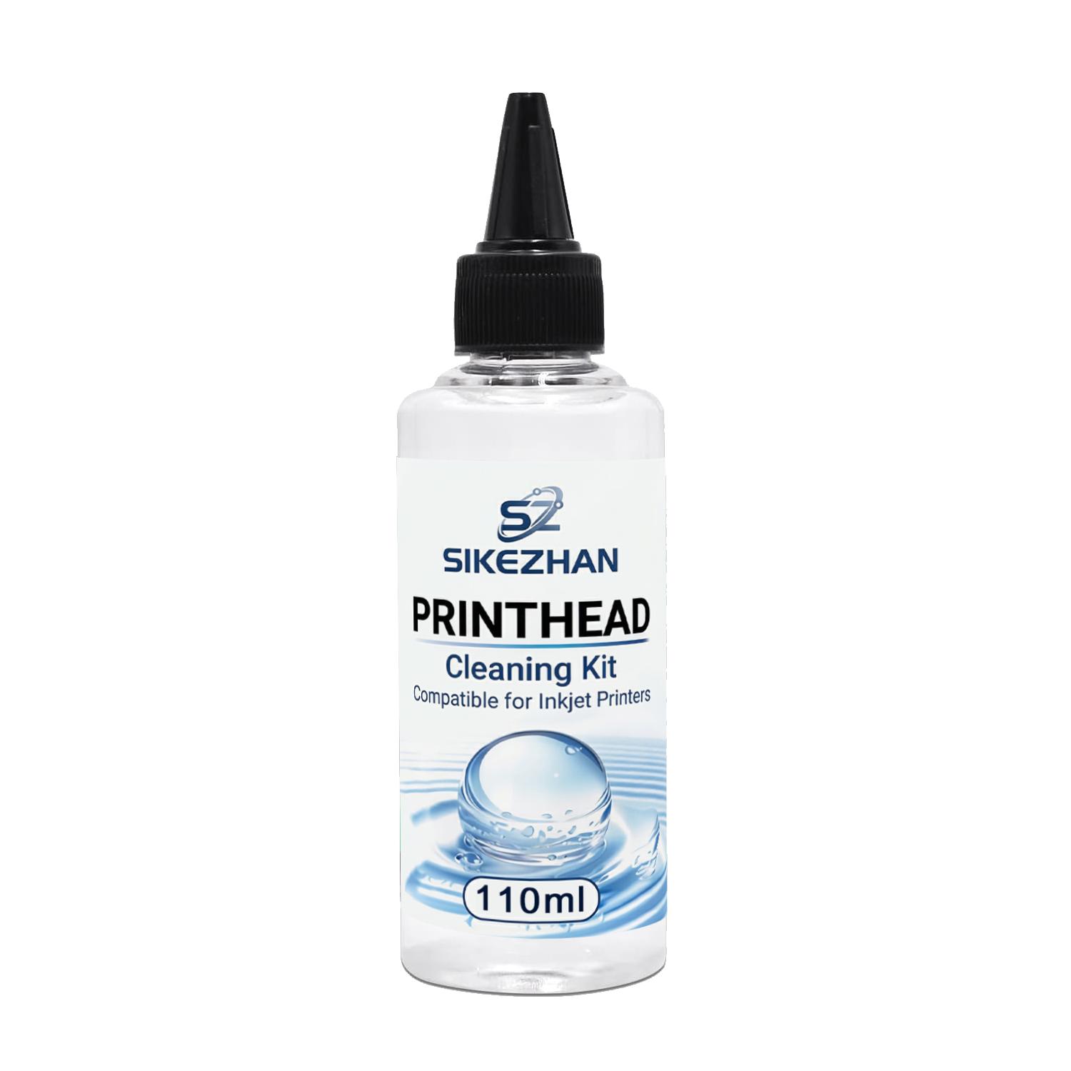 

110ml Printhead Cleaning Kit SIKEZHAN Liquid Cleaner Solution Set for All Inkjet Printers Unclog Clogged Nozzle Tools