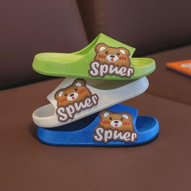Eltern-Kind-Cartoon-Hausschuhe: Sommer-Badeschuhe für Jungen und Mädchen