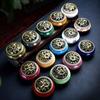 New Ceramic Incense Burner Copper Cover Antique Alloy Aroma Burner Ice Crack Sandalwood Stove Home Decoration