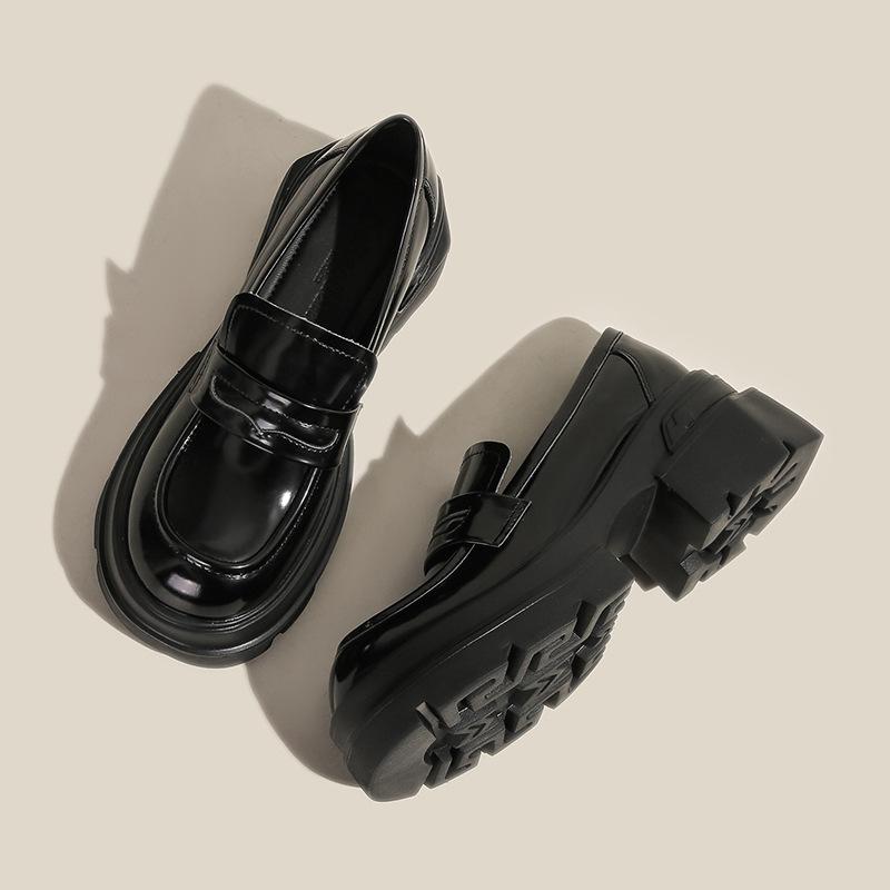 White Female Shallow Mouth with Skirt Fairy Small Leather Shoes Student Single Shoes Female