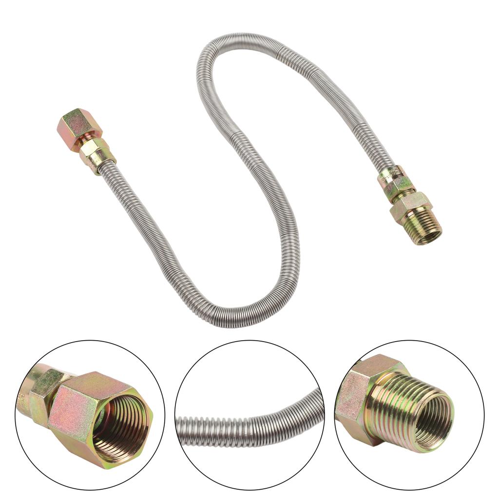 Flexible Gas Hose Corrugated Hose Gas Connection Heat Resistance Noiseless Operation Outdoor Use Versatile Applicability
