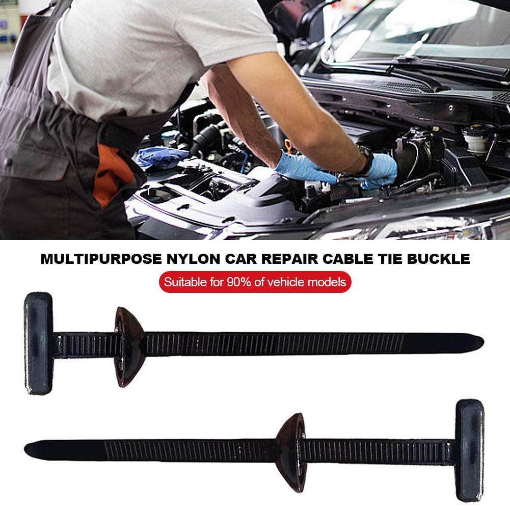 10/20/50/100Pcs Multipurpose Nylon Car Repair Cable Tie Buckle Heavy Duty Self-Locking Nylon Zip Ties Holder for Home Plastic Cable Ties Tool