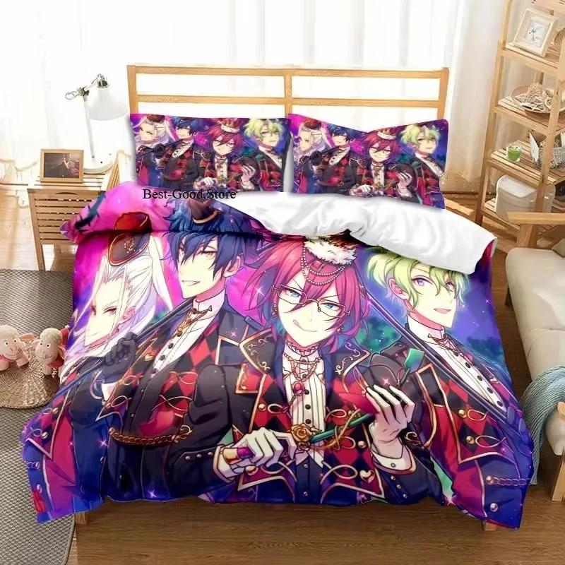 New Anime Rock Band Ensemble Stars All Season Twin Bedding Set 3 Piece Comforter Set Bed Duvet Cover Double King Comforter Cover