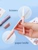 1 stück Mini Tragbare Schere Papierschneider Messer 2 In 1 Multifunktionstasche Stiftform Scrapbooking Schnitzen Schneidekunstwerkzeuge