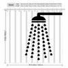 VIKAMA Black and White Spray Head Shower Curtain Modern Nordic Instagram Style Separates Wet and Dry Areas Machine Washable