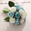 Elegant Home Decor 6-Head Artificial Rose Flower Bouquet, Perfect for Wedding, Parties, Holidays, and Birthdays