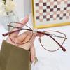 Fashion Cat-eye Women Reading Glasses Multi-color Metal Frames Ultralight Anti-blue Light Presbyopia Glasses