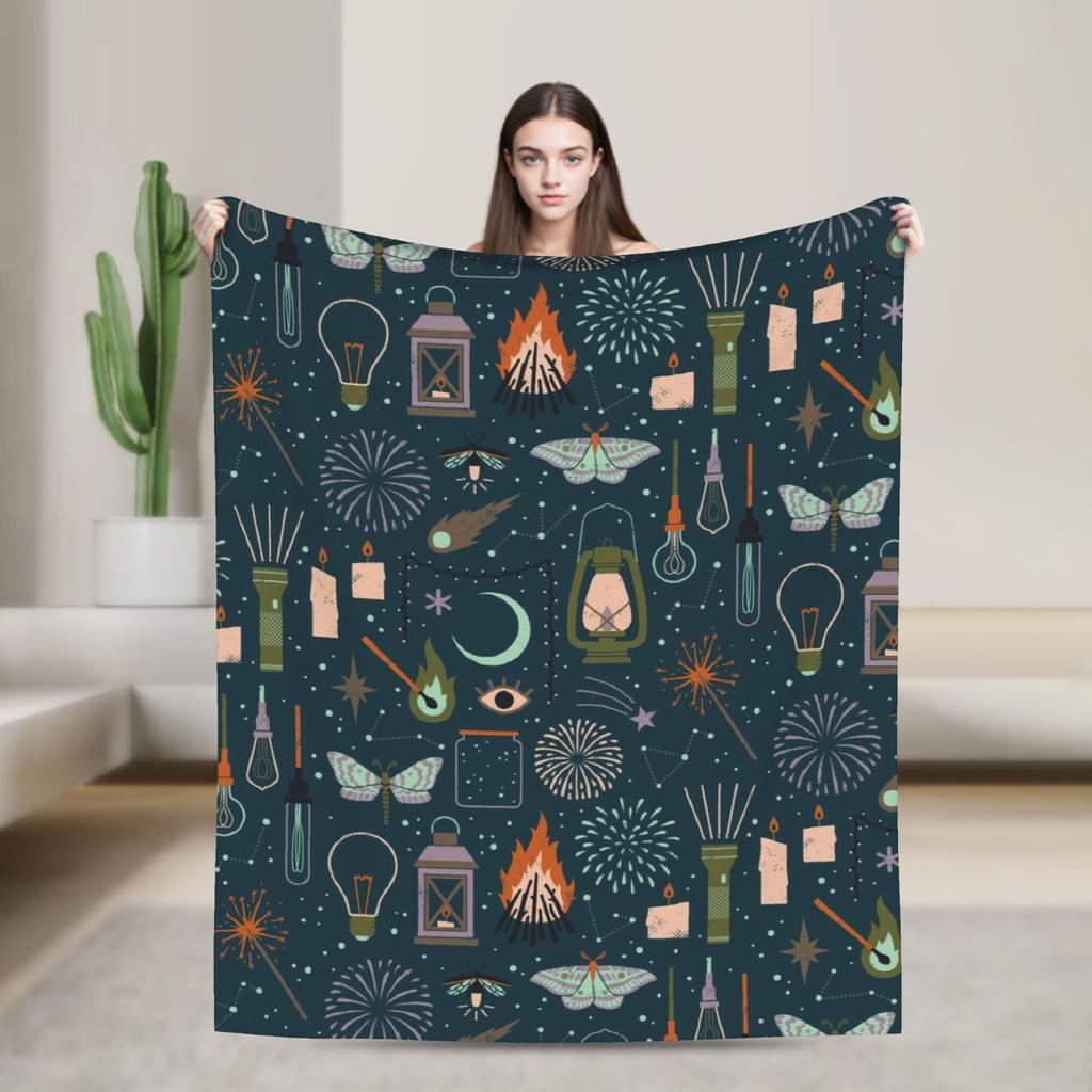 Goosebumps Dead House Calling All Creeps Blankets Flannel Horror Halloween Throw Blanket for Bedroom Sofa Bedroom Quilt