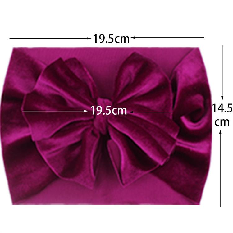 Super Soft Velvet Baby Headbands for Newborn Girls Elegant Bow Hair Accessories Wrap for Toddlers