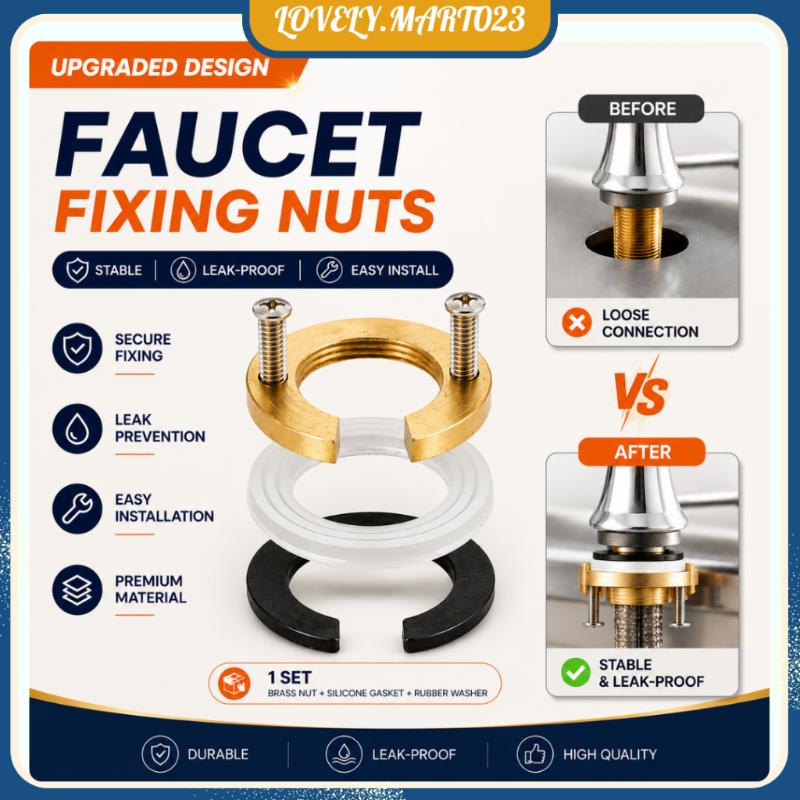 Plumbing Repair Faucet Sealing Gasket Set Leakproof Locking Nut Fix Tool for Home Kitchen Bathroom Tap Repair