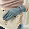 Accessories Bow Solid Color Korean Style Mittens German Fleece  Gloves Women's Gloves