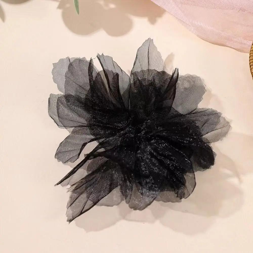 14cm 3D Organza Flowers DIY Silk Flower Lace Patches Applique Wedding Dress Accessories Gradient Lace Trim Sewing Accessories