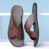 Mode 2025 Neue Hotel Strand Sommer Schuhe Hohe Qualität Große Größe 48 Slipper Leichte Ballerinas Männliche Flip Flops Klassische Leder Hausschuhe für Herren