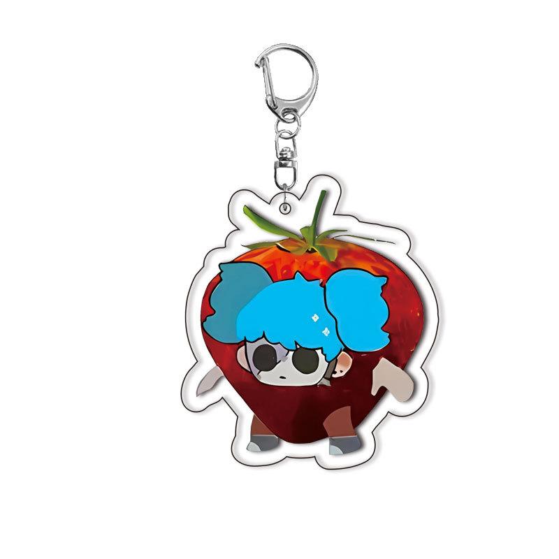 Sally Face Süßes Gesicht Acryl Doppelseitiger Schlüsselanhänger Anime Rucksack Anhänger Schlüsselring Hängender Tropfen Schüler Spielcharaktere Dekor