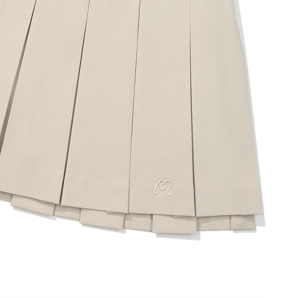 MALBON GOLF Double Pleated Skirt Beige (Woman)